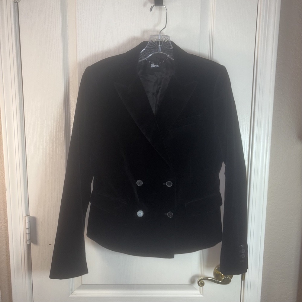 Kooples Woman's Black Corduroy Blazer 38R‎ NWT $615 Double Breasted Parisian
